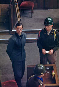 Bild: Karl Brandt als Angeklagter im Nürnberger Ärzteprozess, 1947