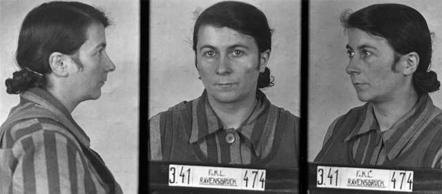 Image: ID photo of Mary Pünjer, Photographic identification unit of the concentration camp Ravensbrück, 1940